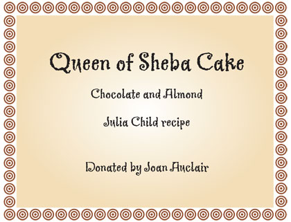 Queen of Sheba cake