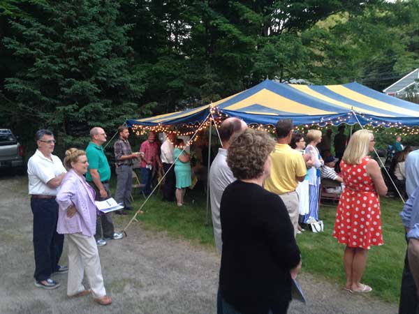 The Eureka Grange's famous striped tent