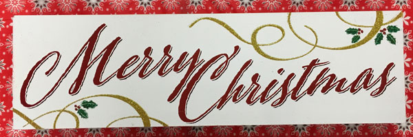 Merry Christmas plaque